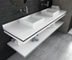 piano lavabo doppio / in Solid Surface