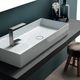 lavabo da appoggio / in ceramica / rettangolare / moderno
