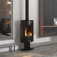 stufa a legna / 7 kW / con piedi / contemporanea
