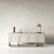 credenza contemporanea / in legno laccato / in metallo / con illuminazione integrata