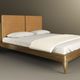 letto matrimoniale / classico / con testiera imbottita / in tessuto