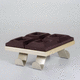 ottomana design originale / in tessuto / in acciaio con rivestimento a polvere / quadrata