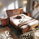 letto matrimoniale / classico / con testiera / in legno