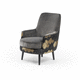 poltrona contemporanea / in tessuto / con cuscino rimovibile / personalizzabile