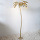 lampada da terra / in ottone / moderna / argentata