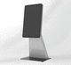 supporto per touchscreen per spazi pubblici / contemporaneo / verticale / in acciaio verniciato