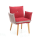 sedia contemporanea / da interno / in tessuto / con supporto in legno