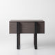 comodino contemporaneo / in rovere / impiallacciato in legno / in metallo verniciato