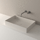 lavabo da appoggio / in Solid Surface / rettangolare / moderno