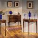 consolle classica / in legno / semicircolare / con cassetti