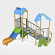 struttura ludica per parco giochi / in acciaio galvanizzato / in alluminio / in polietilene