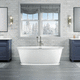 vasca da bagno da appoggio / per ambiente abitativo / in acrilico / contemporanea