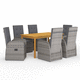 set tavolo e sedia contemporaneo / da giardino / in acacia / in legno massiccio