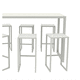 tavolo alto contemporaneo / in laminato / con supporto in metallo / rettangolare