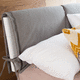 testiera per letto matrimoniale / contemporanea / in tessuto / in legno