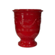 vaso da giardino in ceramica / rotondo / per uso residenziale / rosso