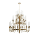 lampadario contemporaneo / in cristallo / in ottone / a cascata