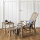 chaise longue vintage / in rattan / in rattan / contract