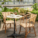 sedia da giardino contemporanea / da esterno / in resina intrecciata / con supporto in rattan