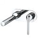 miscelatore per lavabo / da parete / in metallo cromato / da bagno