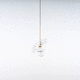 lampada a sospensione / in ottone / in vetro borosilicato / in vetro soffiato