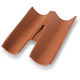tegola coppo / a cappello / in terracotta / doppia