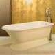 vasca da bagno ovale / da appoggio / filomuro / per ambiente abitativo
