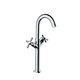 miscelatore doppio comando per lavabo / da appoggio / in metallo cromato / da bagno