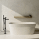 vasca da bagno ovale / da appoggio / per ambiente abitativo / in composito