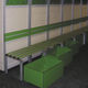 panca per spogliatoio contemporanea / in alluminio / in HPL / in laminato