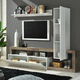 parete attrezzata TV contemporaneo / in legno