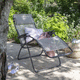 poltrona relax contemporanea / in Batyline® / in acciaio / con poggiapiedi