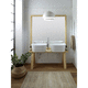 mobile lavabo doppio / da appoggio / in legno / contemporaneo