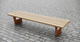 panca per spazi pubblici contemporanea / in rovere / in legno di latifoglie / in iroko