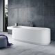 vasca da bagno ovale / da appoggio / in Solid Surface / bianca