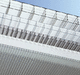 lastra in policarbonato per rivestimento di facciata / per coperture / con pannelli con protezione UV / traslucida