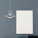 lampada a sospensione / in metallo verniciato / in vetro sabbiato / contemporanea