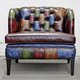 poltrona chesterfield / in pelle / personalizzabile / colore personalizzabile