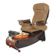 poltrona spa pedicure con poggiatesta / con poggiapiedi / marrone