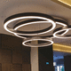 luce a sospensione / sporgente / LED / rotonda