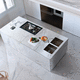 piano di lavoro in gres porcellanato / da cucina / bianco / grigio