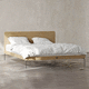 letto matrimoniale / design minimalista / con testiera / personalizzabile