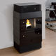 stufa a pellet / 10 kW...20 kW / contemporanea / in vetro
