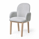 sedia contemporanea / da interno / in tessuto / con supporto in legno