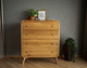 cassettone alto / contemporaneo / in rovere / su misura