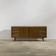 credenza contemporanea / in noce / con cassetti / su misura