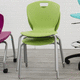 sedia contemporanea / da interno / in polipropilene / con supporto in metallo