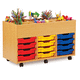 armadio classificatore basso / in plastica / a rotelle / contemporaneo