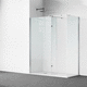 box doccia in alluminio / in vetro temprato / fisso / d'angolo