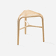 sgabello contemporaneo / in rattan / con supporto in legno / con 3 piedi
